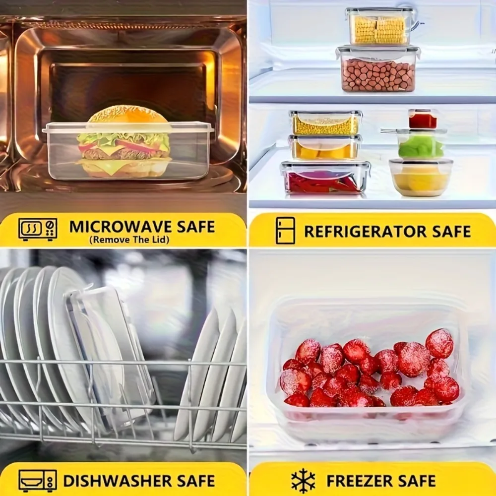 8-Piece BPA-Free Airtight Food Storage Containers with Locking Lids 4